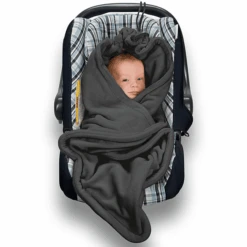 Hoppediz Einschlagdecke Fleece Anthrazit