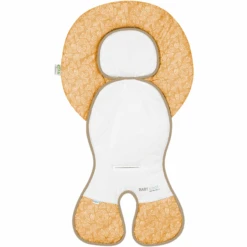 Odenwälder Schalensitz-Auflage Babycool White Leaves Mustard